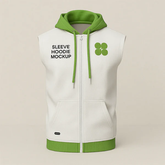 Sleeveless zip hoodie